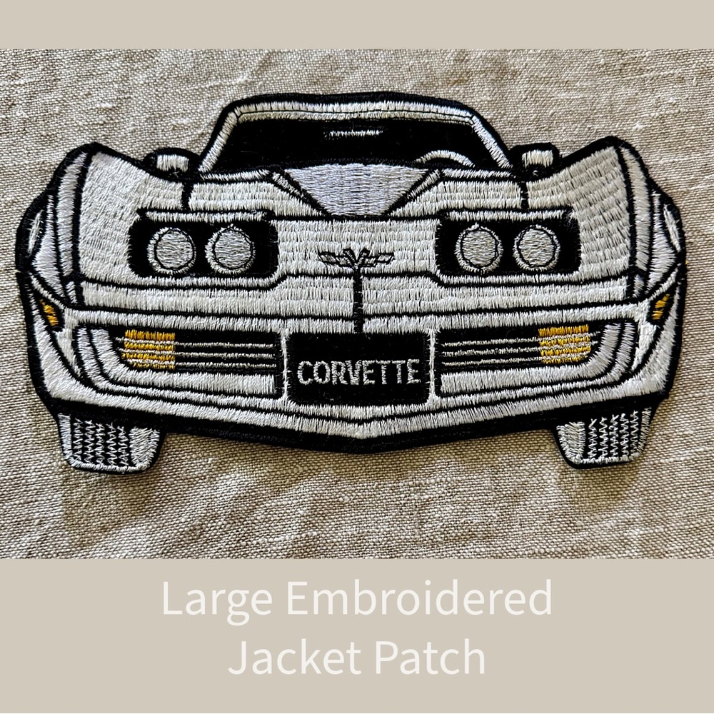 extra large Corvette embroidered jacket patch
